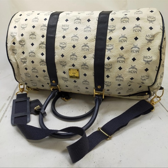 MCM White and navy  duffel Bag - Picture 5 of 7